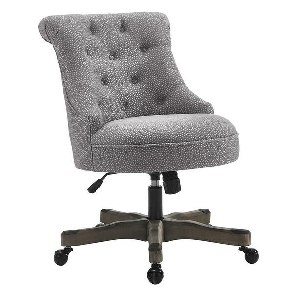 Linon 39 X 23 X 26.75 In. Sinclair Office Chair On Gray Wash Wood Base, Light Gray 178403LTGRY01U